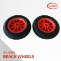 Y05013 10 inch solid PU  beach wheels