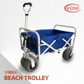Y30006 Blue All-Terrain Folding Camping Beach Wagon Cart/Beach Trolley with Telescoping Handle