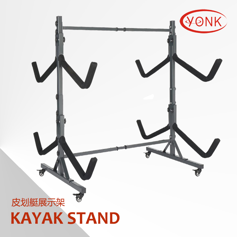 Y08006-S4 Freestanding Kayak Storage Rack Heavy Duty Storage for 4 Kayaks for Indoor Outdoor Garage